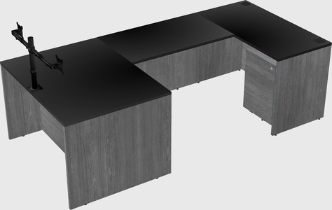 U-shaped desk