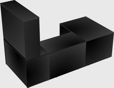U-shaped desk