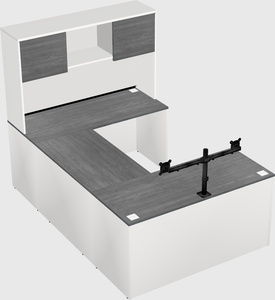 U-shaped desk