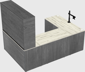 U-shaped desk
