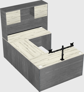 U-shaped desk