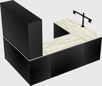 U-shaped desk