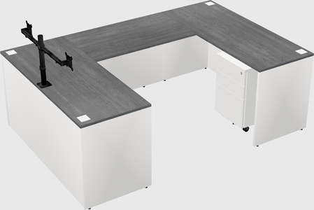 U-shaped desk