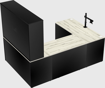 U-shaped desk