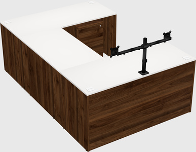 U-shaped desk