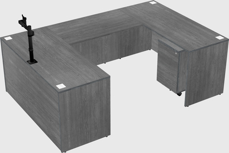 U-shaped desk