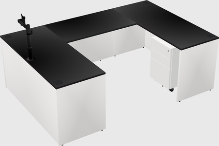 U-shaped desk