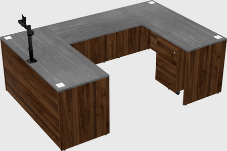 U-shaped desk