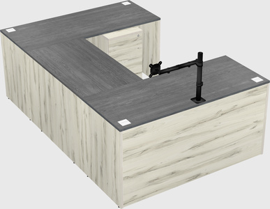 U-shaped desk