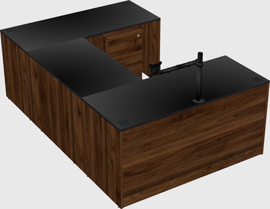 U-shaped desk
