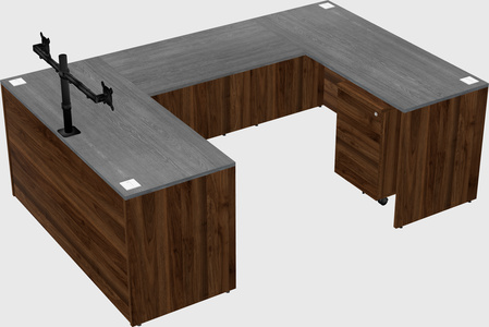 U-shaped desk