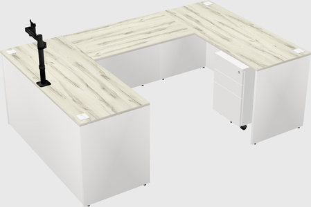 U-shaped desk