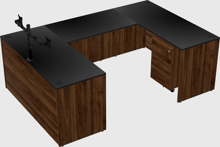 U-shaped desk