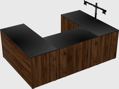 U-shaped desk