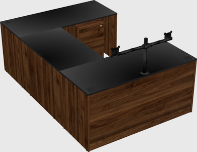 U-shaped desk