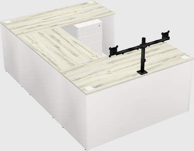 U-shaped desk