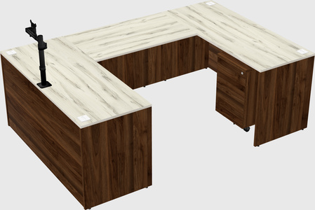 U-shaped desk