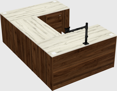 U-shaped desk