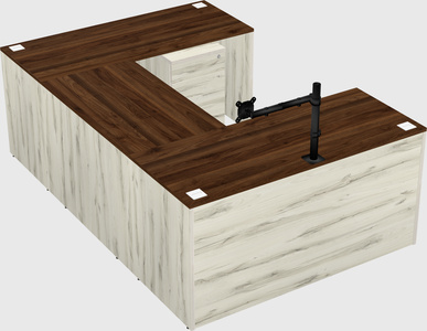 U-shaped desk