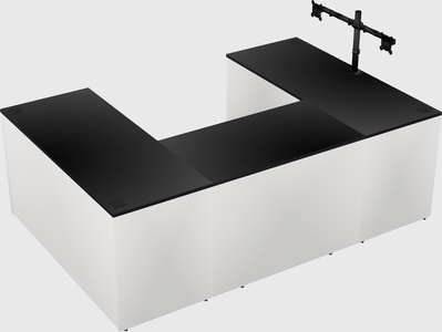 U-shaped desk