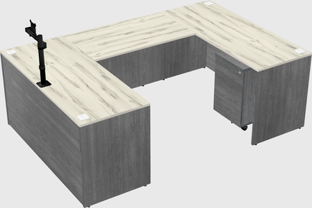 U-shaped desk