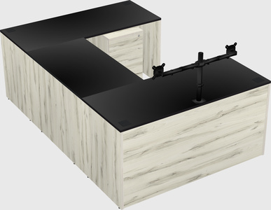 U-shaped desk