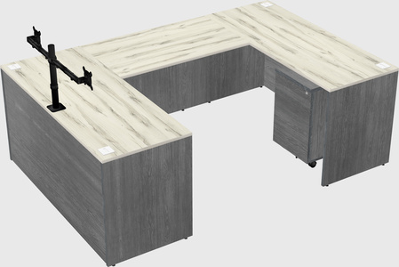 U-shaped desk