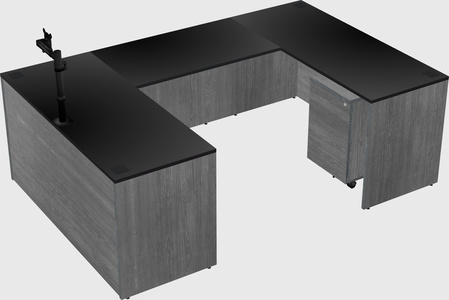 U-shaped desk