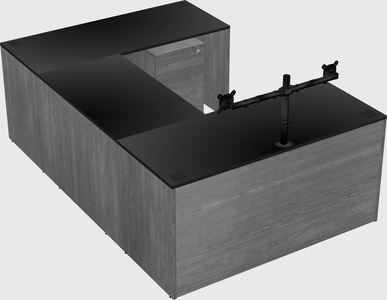 U-shaped desk