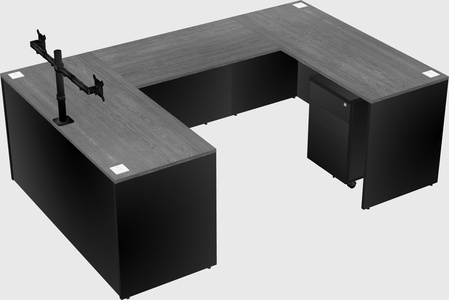 U-shaped desk
