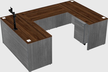 U-shaped desk