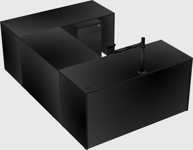 U-shaped desk