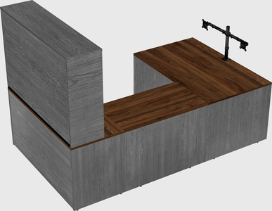 U-shaped desk