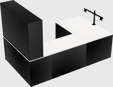 U-shaped desk