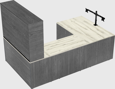 U-shaped desk