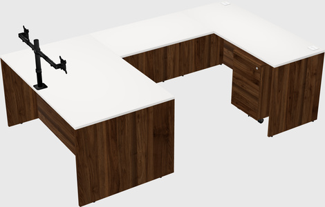 U-shaped desk