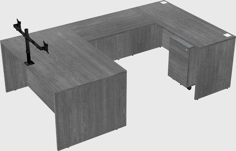 U-shaped desk