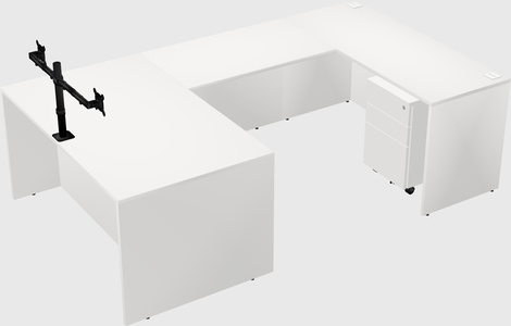 U-shaped desk