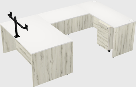 U-shaped desk