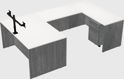 U-shaped desk
