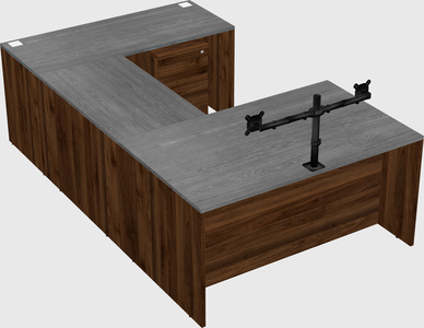 U-shaped desk