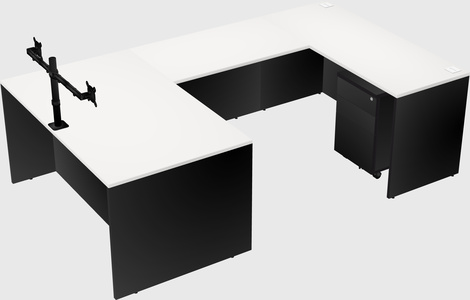 U-shaped desk