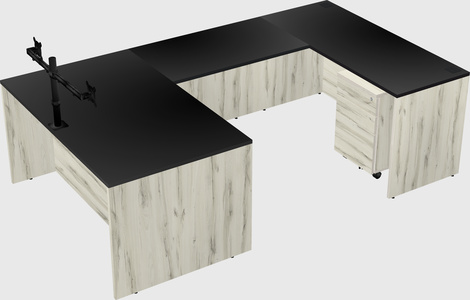 U-shaped desk