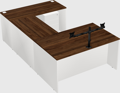 U-shaped desk