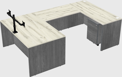 U-shaped desk