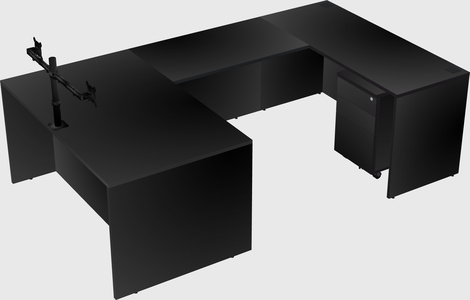 U-shaped desk