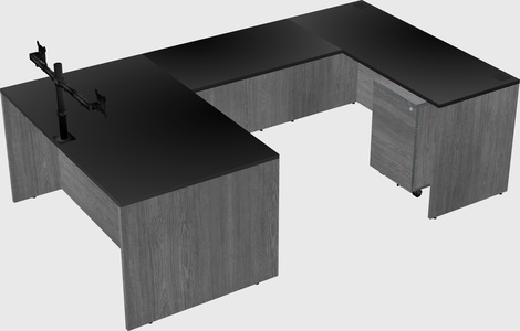 U-shaped desk