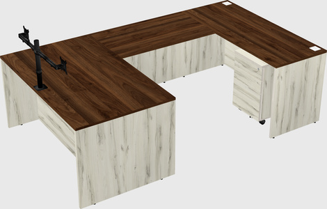 U-shaped desk