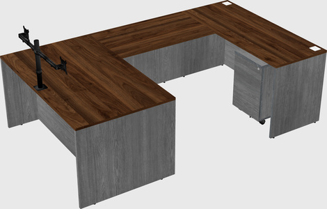 U-shaped desk