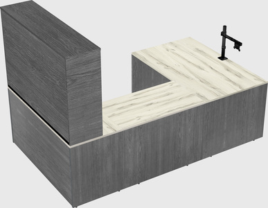U-shaped desk